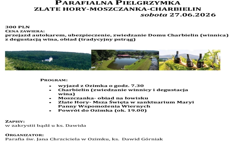 Pielgrzymka Parafialna 27.06.2026